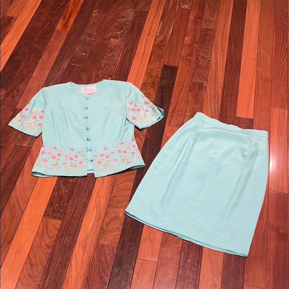 Sarah Elizabeth Turquoise 2 Piece Size 4 Set